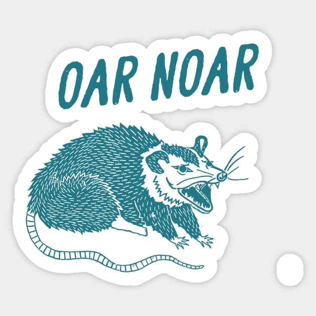 Australian Opossum Oh No, Oar Noar, Possum T Shirt, Weird Opossum T Shirt, Meme T Shirt, Trash Panda T Shirt, Unisex Sticker by CamavIngora